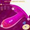Wearable Heated Vibrator with Remote, G Spot Vibrating Sex Toy for Couples Panty Play - Purple