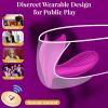 Wearable Heated Vibrator with Remote, G Spot Vibrating Sex Toy for Couples Panty Play - Purple