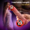 Realistic Dildo with Suction Cup, 7.5 in Silicone Dildos for G Spot Anal Play, Beginner Friendly Dildos for Women Men - Brown