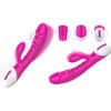 Rechargeable 8 Modes Dildo G-spot Vibration Stimulate Vibrator Waterproof - Pink