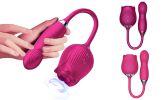 New Rose Series 4 Gen 3 in 1 Sucking stimulating G Spot Dildo Vibrator - Red