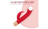 G-Spot Rabbit Vibrator with 7 Frequencys Clit Stimulation Dual Motor Vibration - Red