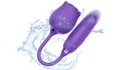 10 Speeds Vibration Suction Rose Nipple Clitoral Sucking Vibrator Sex Toy - Purple