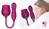 New Rose Series 4 Gen 3 in 1 Sucking stimulating G Spot Dildo Vibrator - Red