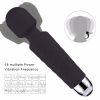 Cordless Handheld Powerful Vibrating Massager Wand Full Body Therapy Motor - black