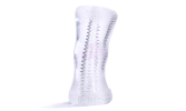 Realistic Texture Sleeve with Smooth Clear Slicone Masturbation Cup - Clear